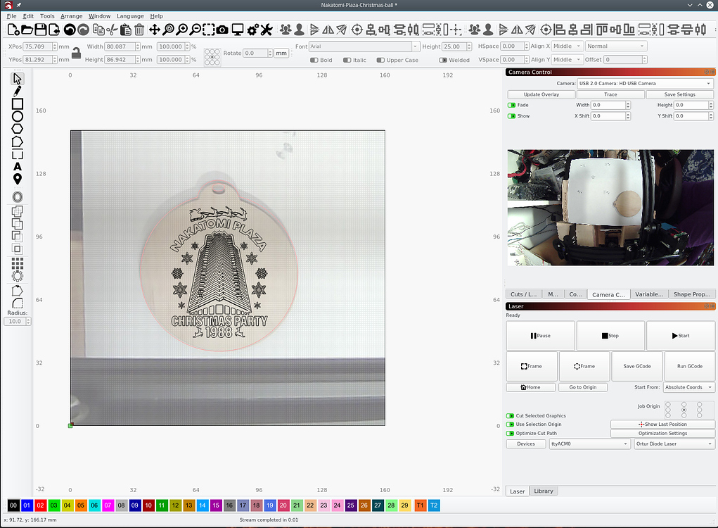 lightburn camera setup