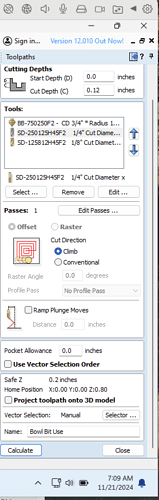 Bowl Bit Toolpath Setup